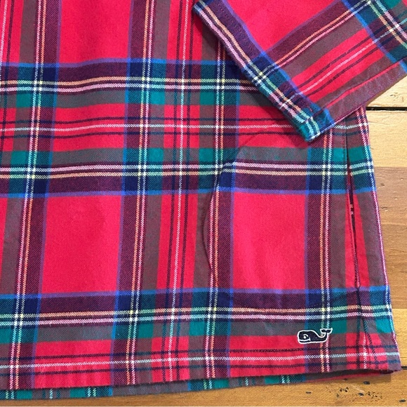 Sz6 Vineyard Vines Plaid Holiday Shirt/Tunic - Picture 2 of 6